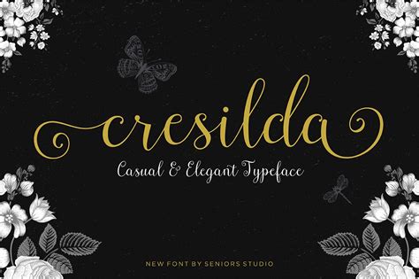 It's smooth, clean and feminine. Cresilda Script ~ Script Fonts ~ Creative Market