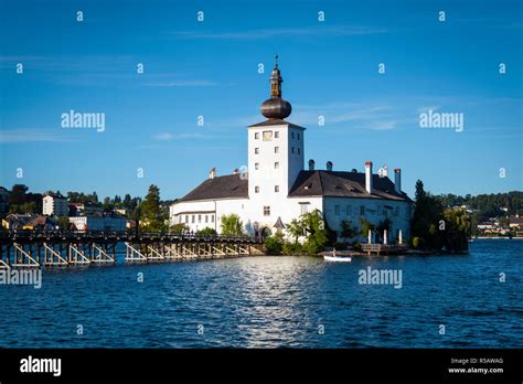 Gmunden Traunsee Lake Austria Summer High Resolution Stock Photography