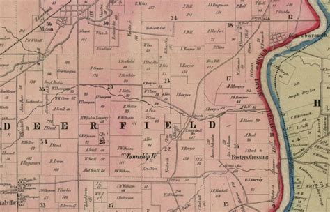 Warren County Ohio 1856 Old Wall Map Reprint With Homeowner Etsy