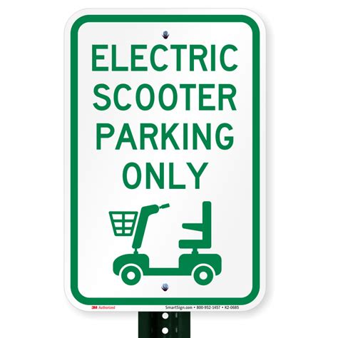Electric Scooter Parking Only Sign Sku K2 0685