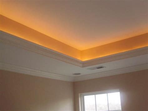 Tray ceiling with rope lighting basement. 11 best images about Tray Ceiling Lighting on Pinterest ...