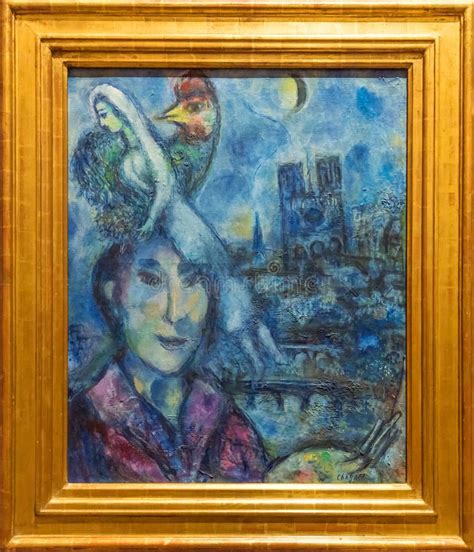 Self Portrait Done By Marc Chagall Editorial Photo Image Of Uffizi