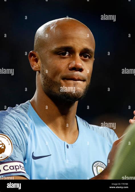 manchester city s vincent kompany appears emotional after the premier league match at the etihad