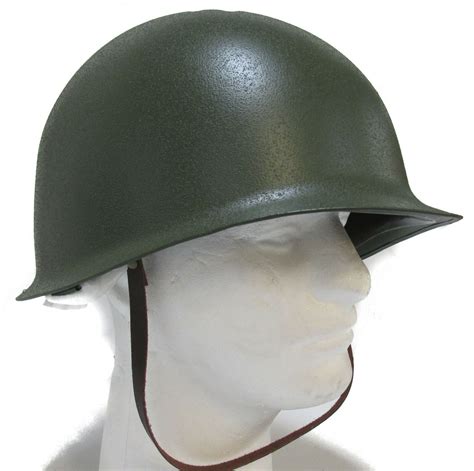 Reproduction Us M1 Helmet With Woodland Camo Cover And Band