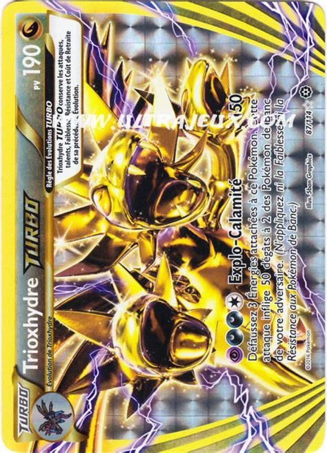 Ultrajeux Trioxhydre Turbo 87114 Carte Pokémon Cartes à Lunité