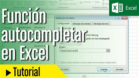 Tutorial De Excel En Español Función Autocompletar Youtube
