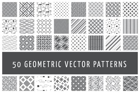 50 Geometric Seamless Patterns Graphic Patterns Creative Market