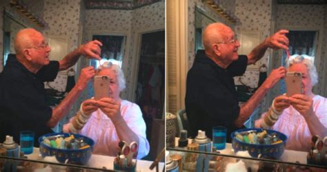 Grandpa Fixing Grandma S Hair A Precious Twitter Photo Stealing Hearts