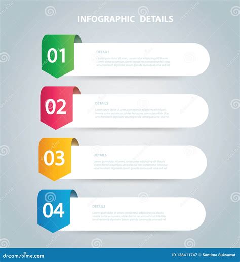 Square Info Graphic Vector Template With 4 Options Can Be Used For Web