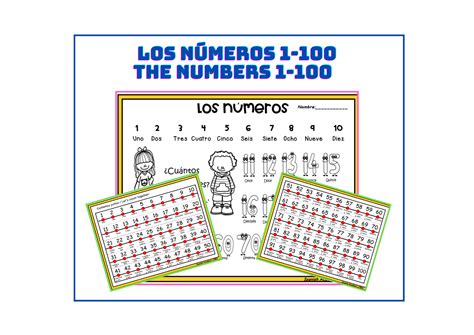 The Numbers 1 100 Los Números 1 100 — Spanish Academy Lmbd