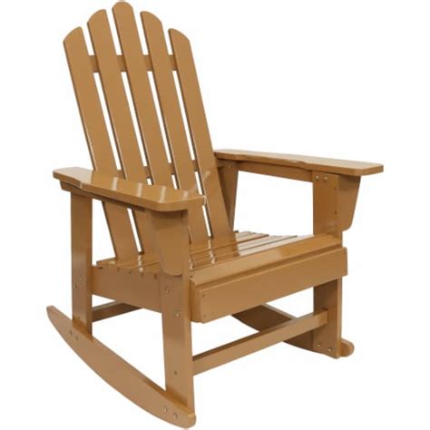 Sunnydaze Classic Wooden Adirondack Rocking Chair Cedar Finish 41