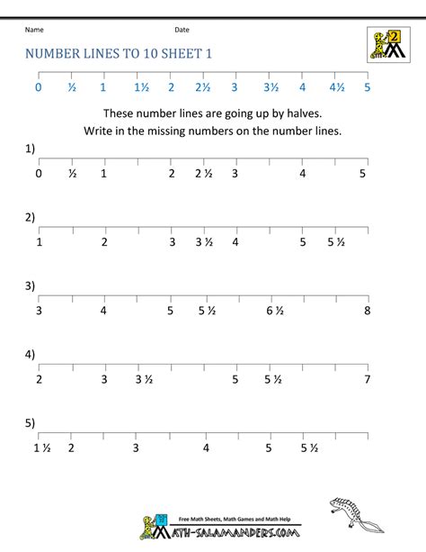 Addition Worksheet With Number Line Math Worksheets Printable