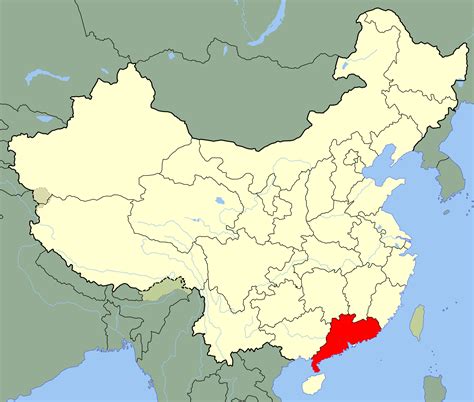 Guangdong China Map
