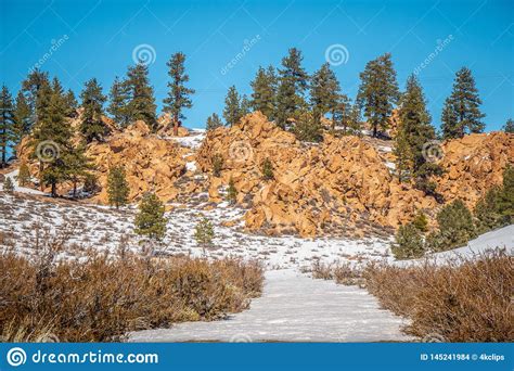 Sierra Nevada With It Snowy Mountains On A Winters Day Stock Photo