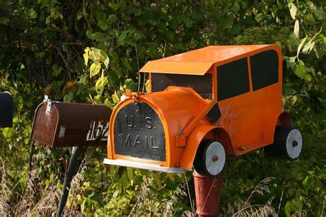 Car mailbox. BrilliaNT IDEA Diy Mailbox, Vintage Mailbox, Mailbox Decor