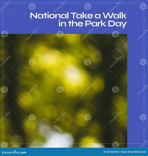 Composite Of National Take A Walk In The Park Day Text And Defocused