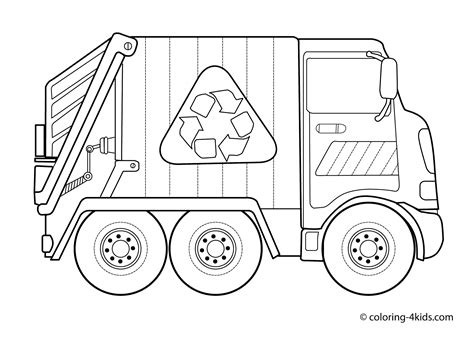 Garbage Truck Printable Coloring Pages Printable Word Searches