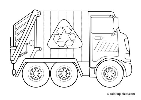 Garbage Truck Coloring Pages Printable