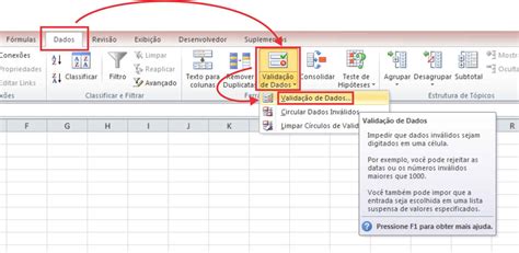 Validação de dados no Excel Parte Blog de Informática Cursos Microcamp