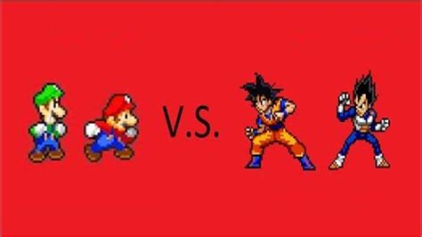 Mario And Luigi Vs Goku And Vegeta Completo Youtube