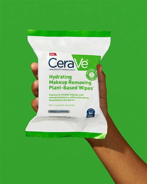 Hydrating Makeup Remover Plant Based Wipes Cerave