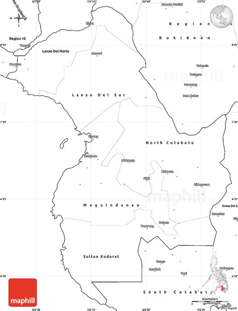 Blank Simple Map Of Region 12