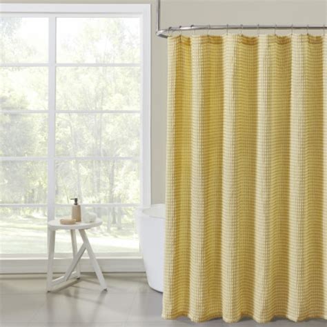 Hotel Collection Premium Waffle Weave Fabric Shower Curtain By Kate