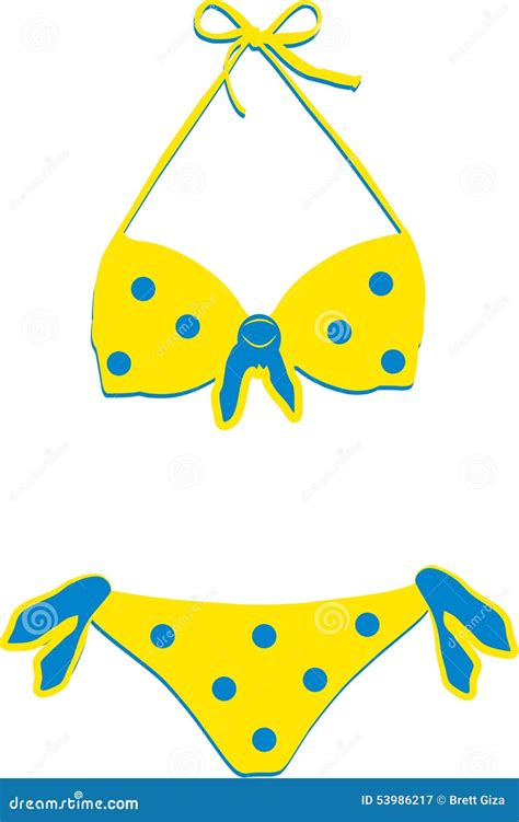 polka dot bikini stock vector illustration of sunbathing 53986217