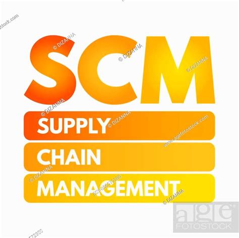 Scm Supply Chain Management Acronym Business Concept Background