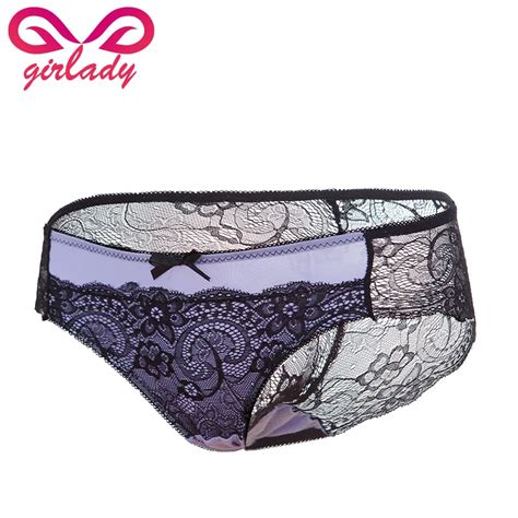 Girlady Seamless Sexy Lace Panties Women Spandex Low Rise Design Briefs Women Breathable Cozy