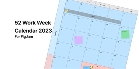 52 Work Week Calendar 2023 Figma Community
