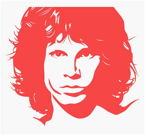 Silhouette Jim Morrison Stencil Hd Png Download Kindpng