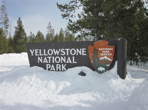Yellowstone National Park Entrance Sign Big Horn Radio Network Wyoming