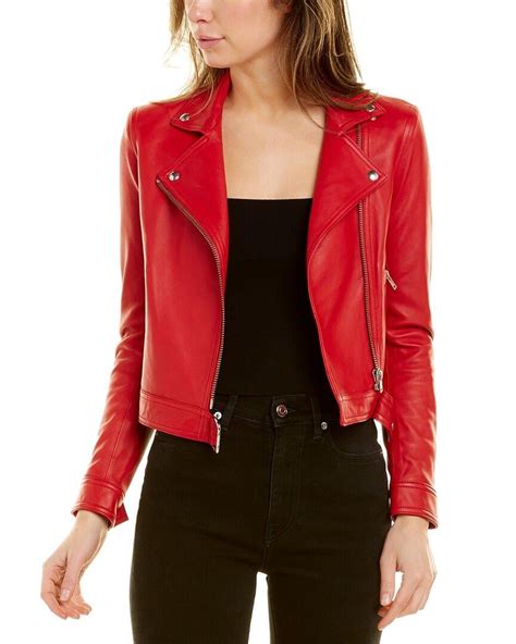 Iro Kolmar Leather Jacket In Red Lyst