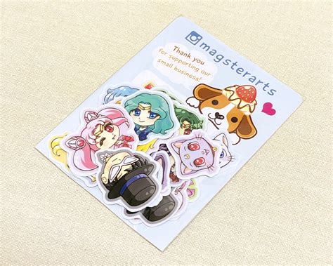 Sailor Moon Sticker Pack Cute Anime Stickers Kawaii Sticker Laptop Stickers Waterproof