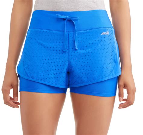 Women S Active Perforated Running Shorts With Built In Compression