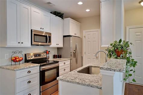 Awesome Small Galley Kitchen Layout Grey Island With Granite Top