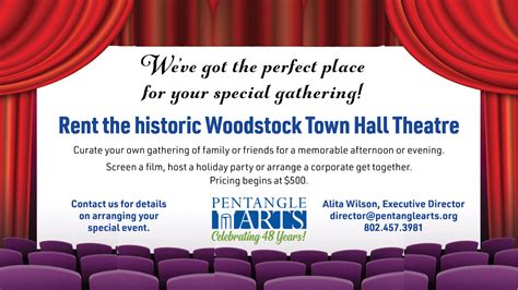 Rent The Historic Woodstock Town Hall Theatre Pentangle Arts