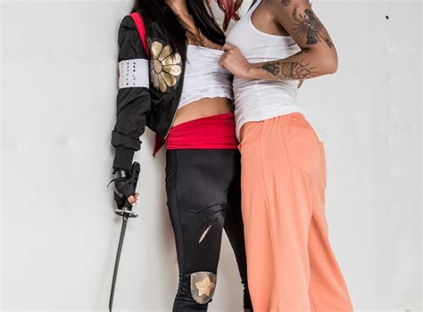 harley quinn and katana cosplay asa akira and kleio val