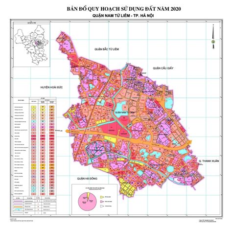 Bản đồ Hành Chính Quận Nam Từ Liêm Khổ Lớn Năm 2023 Th Điện Biên Đông