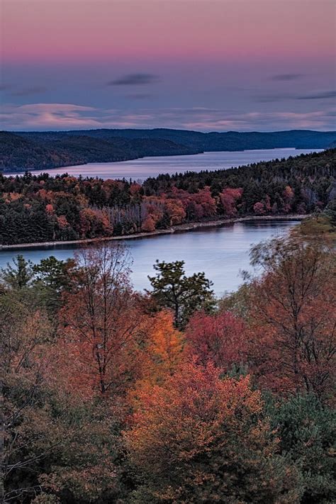Quabbin Valley From Enfield Lookout At Dawn Photograph By Stephen