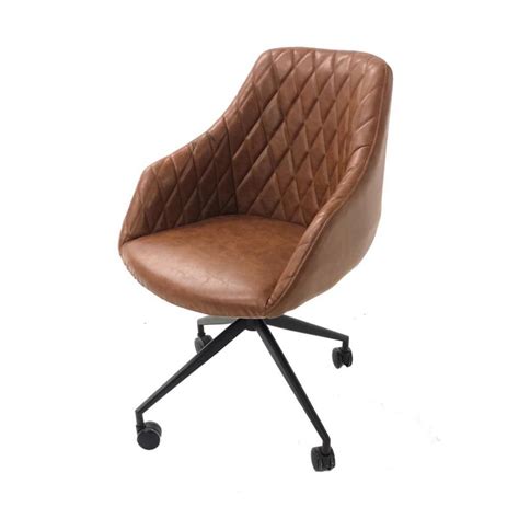 Check out our retro office chairs selection for the very best in unique or custom, handmade pieces from our furniture shops. Retro Brown Black Grey Leather Office Chair High Back