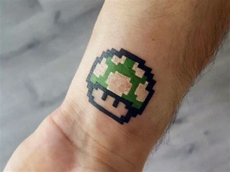 See more ideas about mario tattoo, super mario tattoo, super mario. 60 8 Bit Tattoo Designs For Men - Cool Retro Ink Ideas