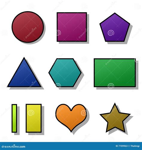 Set Of Isolated Colored Shapes Stock Illustration Illustration Of