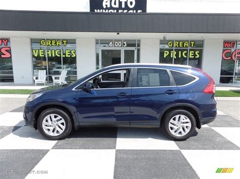 2016 Obsidian Blue Pearl Honda Cr V Ex L 121245603 Photo 2 Gtcarlot