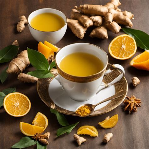 Sweet Ginger Citrus Turmeric Vitality Tea Cappuccino Oracle