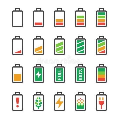 Battery Icon Set Stock Vector Illustration Of Environment 210303695