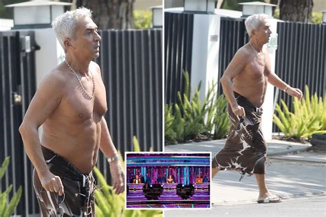 strictly judge bruno tonioli 64 goes shirtless in la as the dance show returns to tv without him