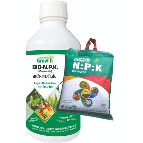 Green Growth Npk Consortia Liquid Biofertilizer Packaging Size 1