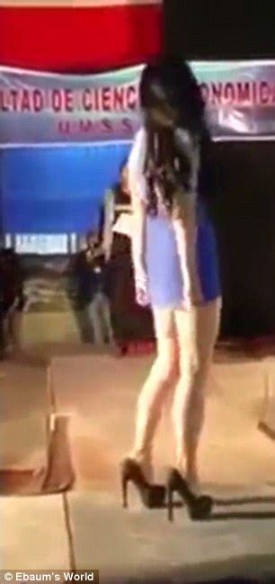Video Shows Woman Left Mortified After Falling Over Three Times In A